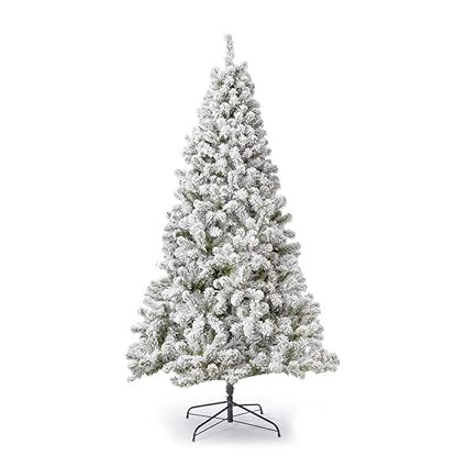KING OF CHRISTMAS 7 Foot Prince Flock Artificial Christmas Unlit Flocked Snow | Amazon (US)