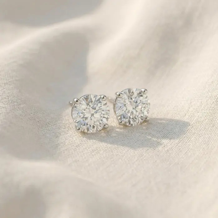 Bliss Diamond 2 - 6 Ct TW Round Diamond Studs in 14k Gold Lab Grown Earrings | Nordstrom | Nordstrom