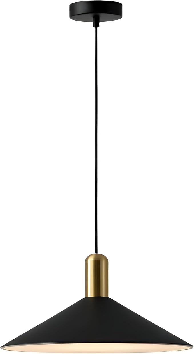 KCO Lighting Farmhouse Matte Black Barn Pendant Light 1-Light Mid Century Dome Pendant Lighting I... | Amazon (US)