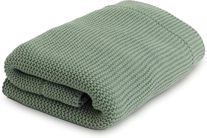 Natemia Knitted Baby Receiving Blanket, Ultra Soft Organic Cotton 30”x 40” Stroller and Nap T... | Amazon (US)