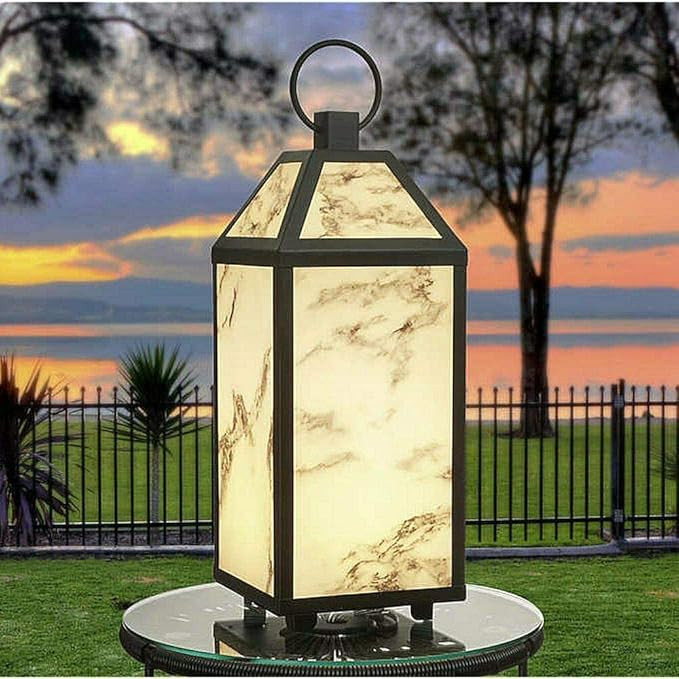 Sterno Home Marble Finish LED Lantern Extra Large 23" x 8" | Amazon (US)