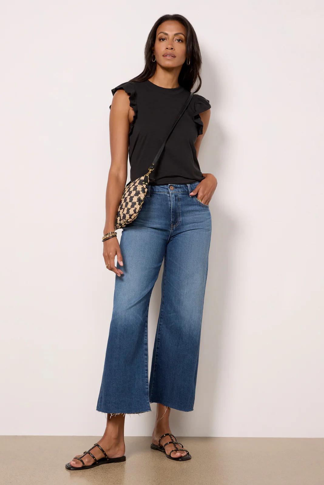 Saige Wide Leg Crop | Evereve