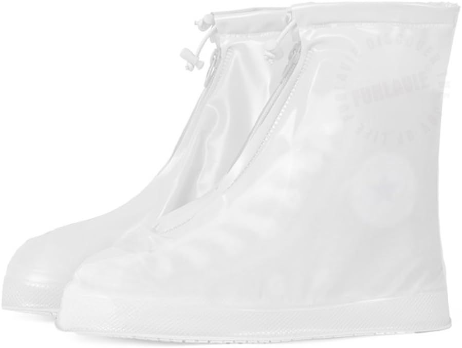 FUNLAVIE Rain Shoe Covers Non-slip Reusable Waterproof Shoe Covers for Women Men | Amazon (US)