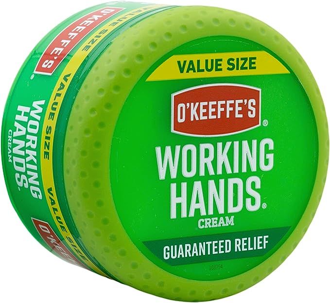 O'Keeffe's Working Hands Hand Cream, For Extremely Dry, Cracked Hands, 6.8 oz Jar (Value Size, Pa... | Amazon (US)