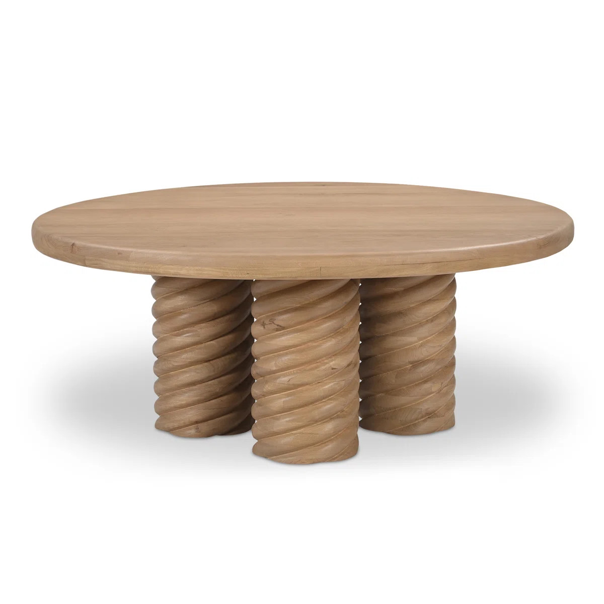 Treccia Round Coffee Table Oak | Wayfair North America
