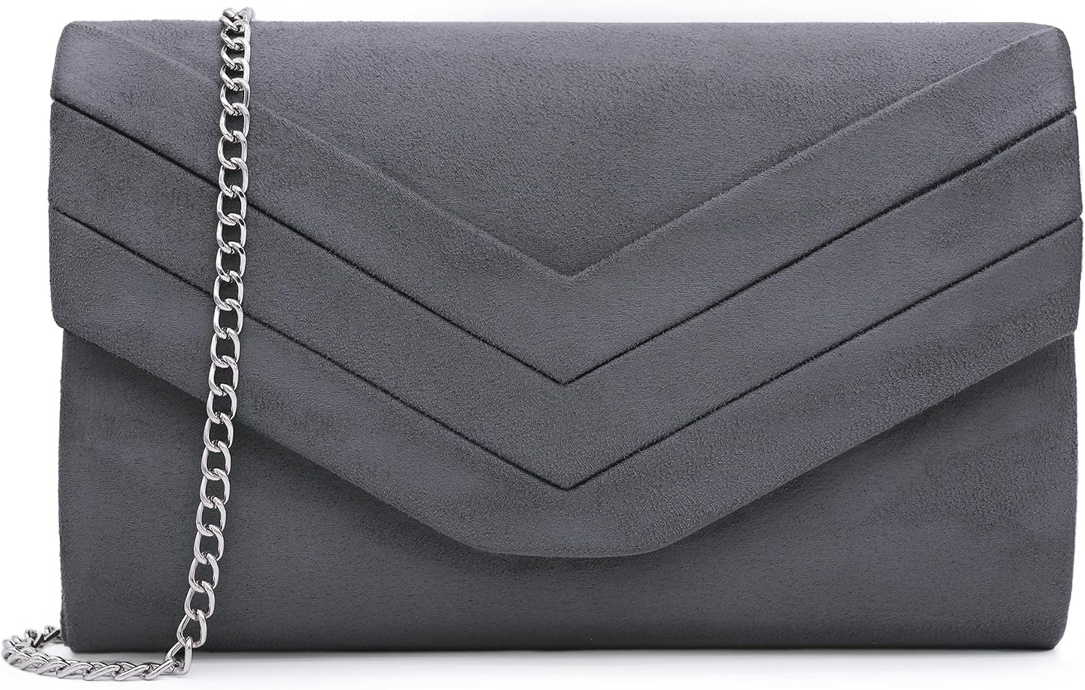 Milisente Evening Bag for Women, Suede Envelope Evening Purses Crossbody Shoulder Clutch Bag | Amazon (US)