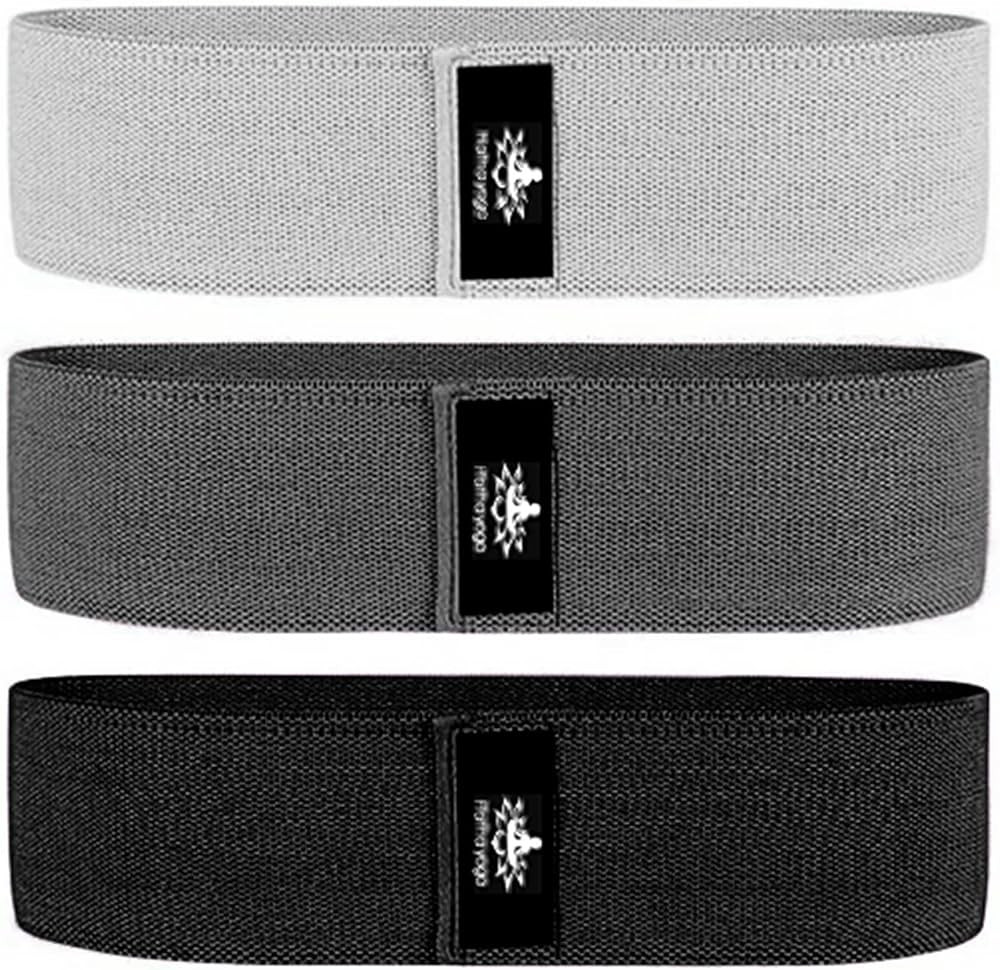 Hatha Yoga Large Resistance Band,14.5" x3.15",Fabric Exercise Loop Bands with Instruction Guide a... | Amazon (US)