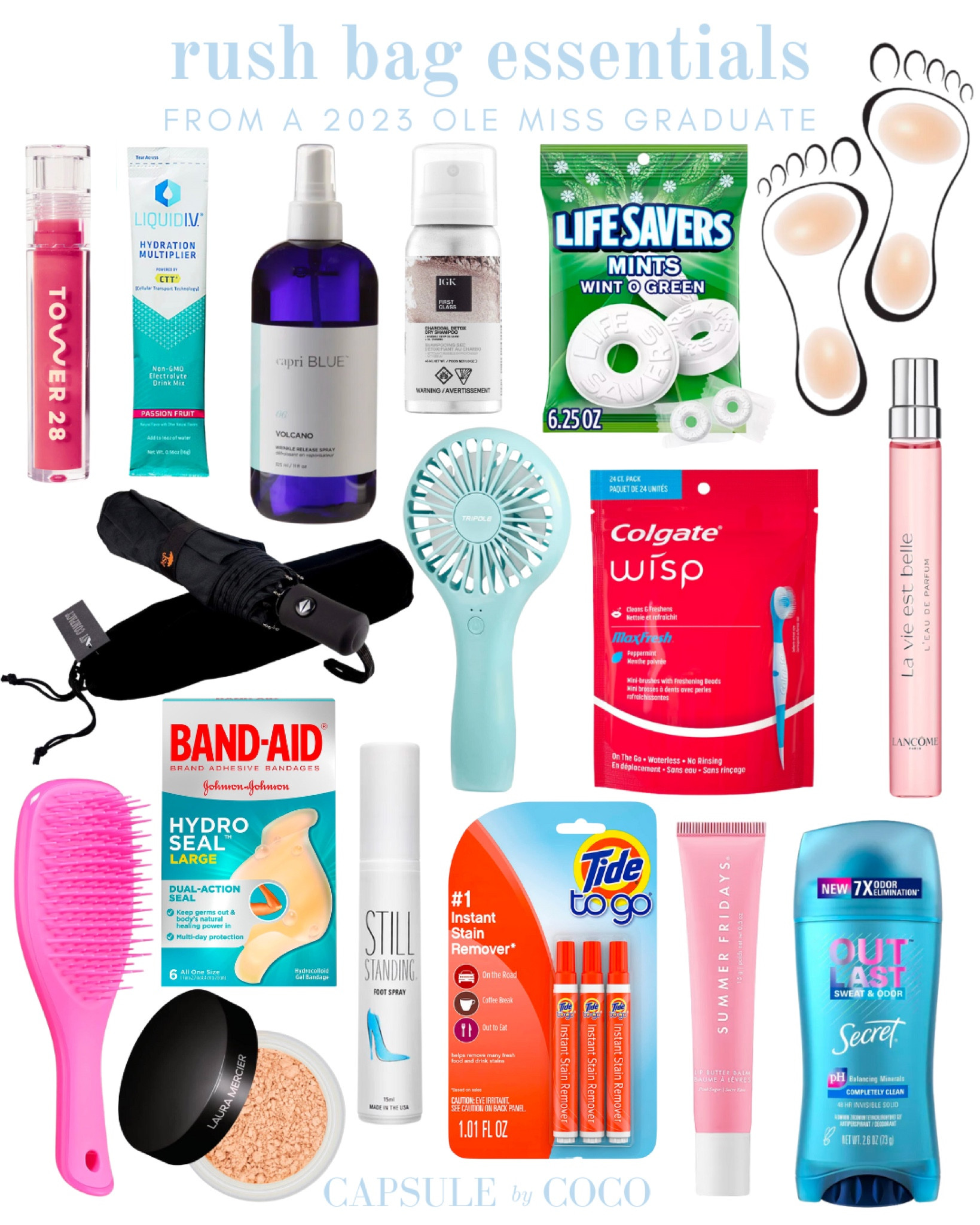 RUSH BAG ESSENTIALS 🩷

Sorority rush, Sorority Recruitment, SEC, The University of Mississippi, Alpha Delta Pi, ADPi, Alpha Omicron Pi, AOPi, Alpha Phi, A Phi, Chi Omega, Chi O, Delta Delta Delta, Tri Delta, Tri Delt, Delta Gamma, DG, Dee Gee, Kappa Delta, KD, Alpha Chi Omega, A Chi O, Alpha Chi, AXO, Kappa Kappa Gamma, Kappa, KKG, Pi Beta Phi, Pi Phi, Phi Mu, Sigma Kappa, Sig Kap, Zeta Tau Alpha, Zeta, ZTA, Kappa Alpha Theta, KAO, Theta, Alabama, Bama, LSU, TCU, SMU, Mizzou, Mississippi State, Clemson, Oklahoma, UNC, Hotty Toddy, UM, Ole Miss, Philanthropy round, Philanthropy day, Sisterhood round, Sisterhood day, Preference round, Preference day, Pref round, Pref day, rush bag essentials, sorority recruitment essentials, sorority recruitment bag, capsulebycoco

#LTKU #LTKBacktoSchool