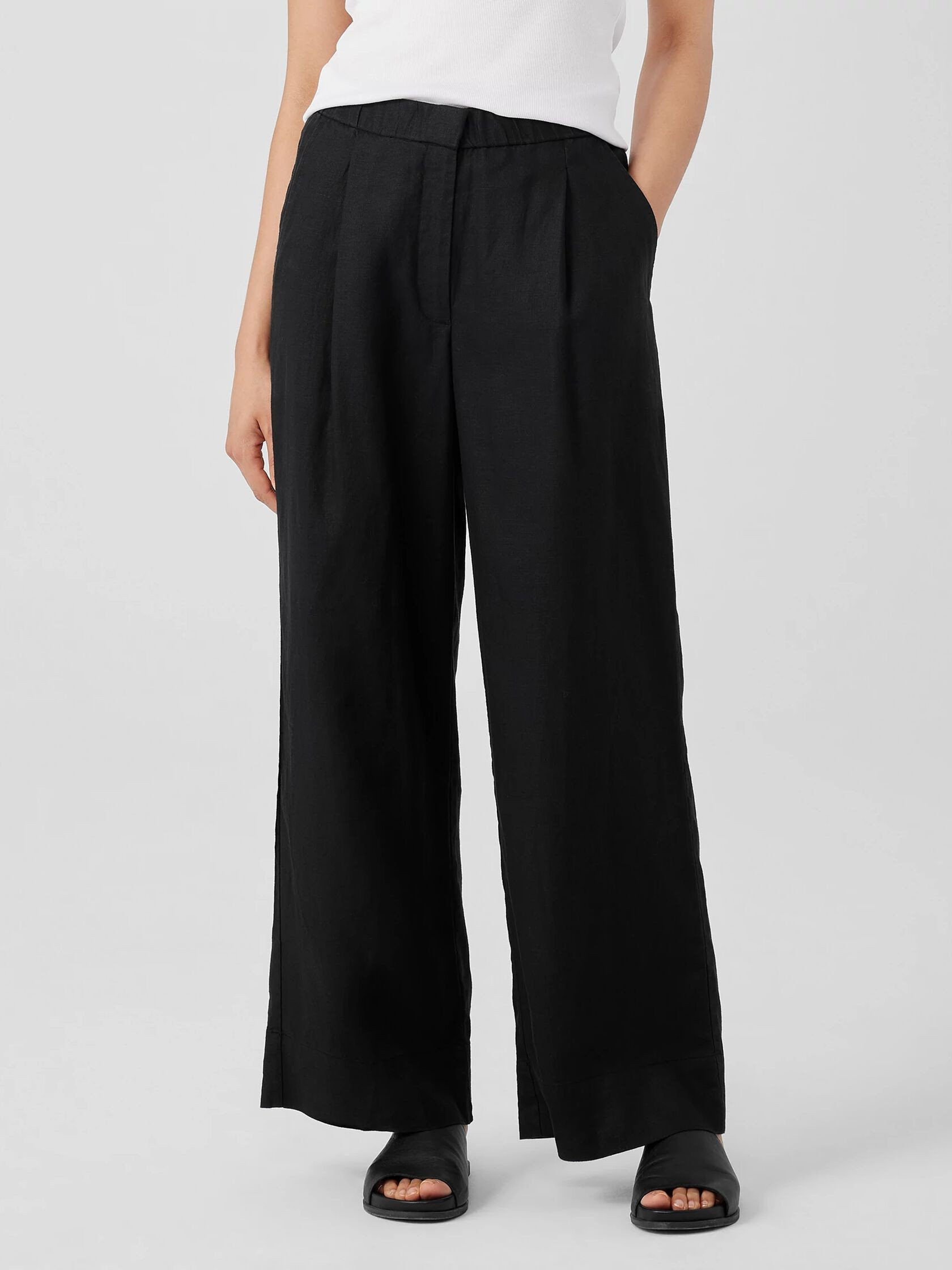 Organic Linen Trouser Pant | Eileen Fisher