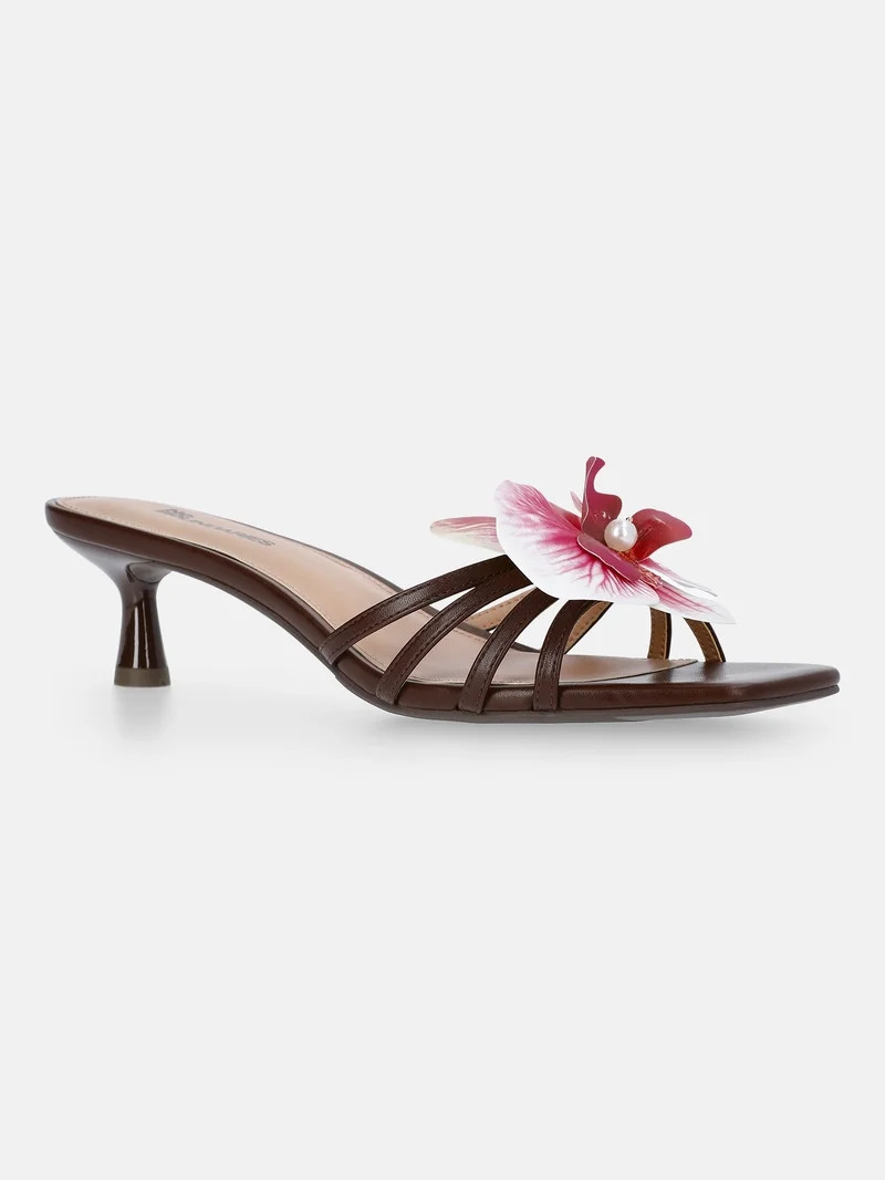 No Boundaries Women's Floral Heels - Walmart.com | Walmart (US)