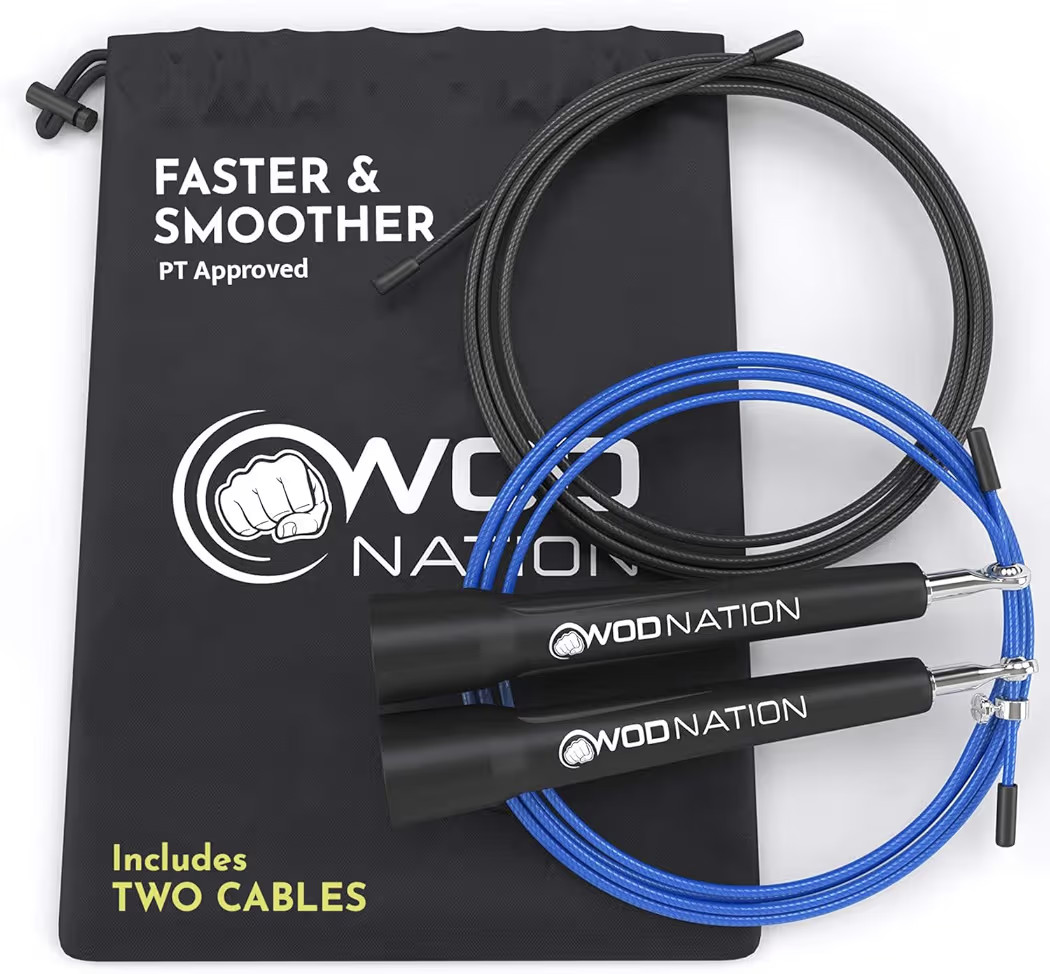 WOD Nation Adjustable Speed Jump Rope For Men, Women & Children - Blazing Fast Fitness Skipping R... | Amazon (US)