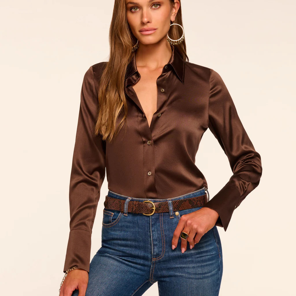 Victoria Silk Button Down Blouse | Ramy Brook