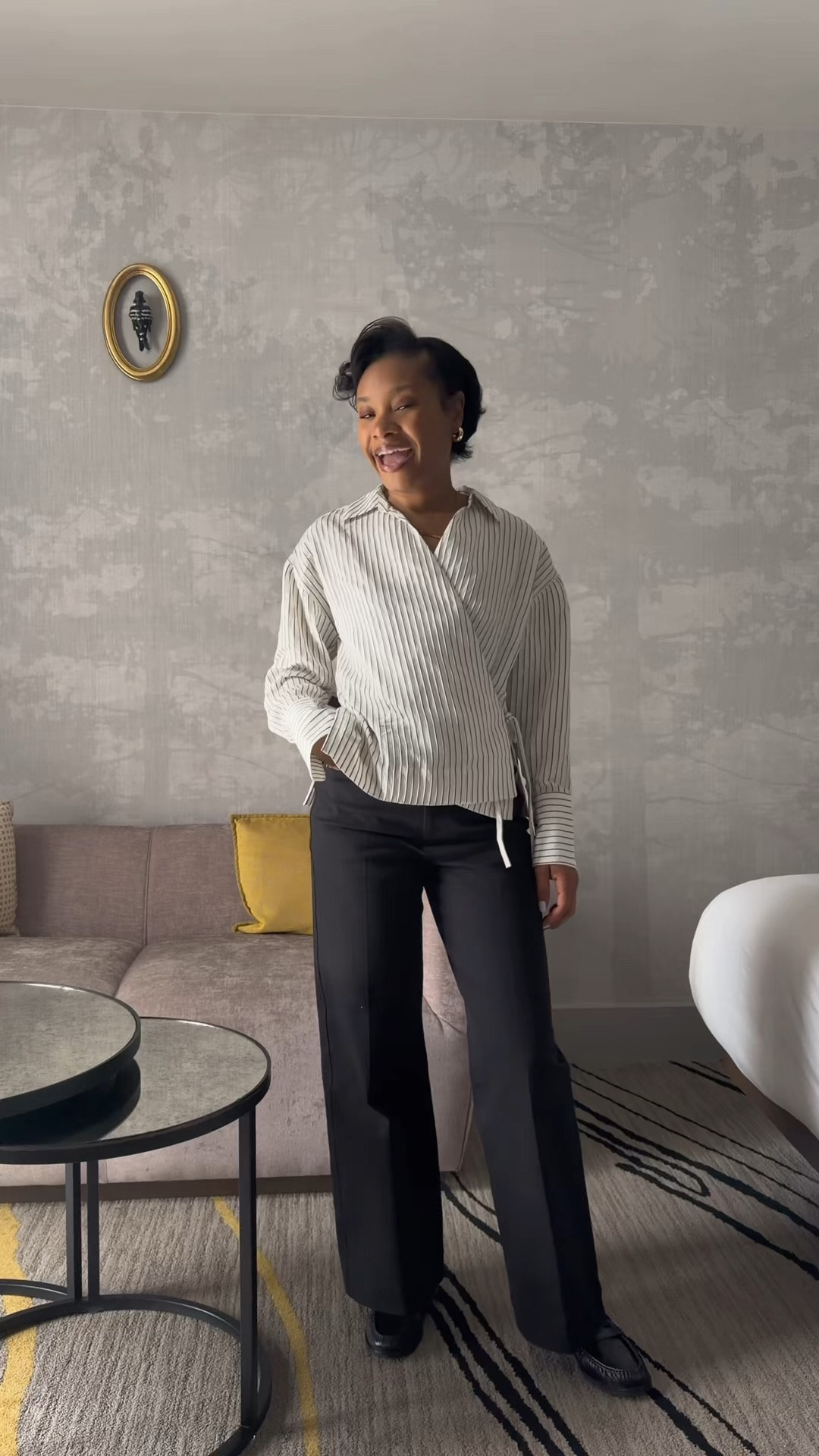 What I wore for day 4 in #atl ✨

This striped wrap top is lightweight and breathable. I paired it with a wide leg jean and loafers! 

#LTKdayinmylife #LTKootd #LTKgrwm