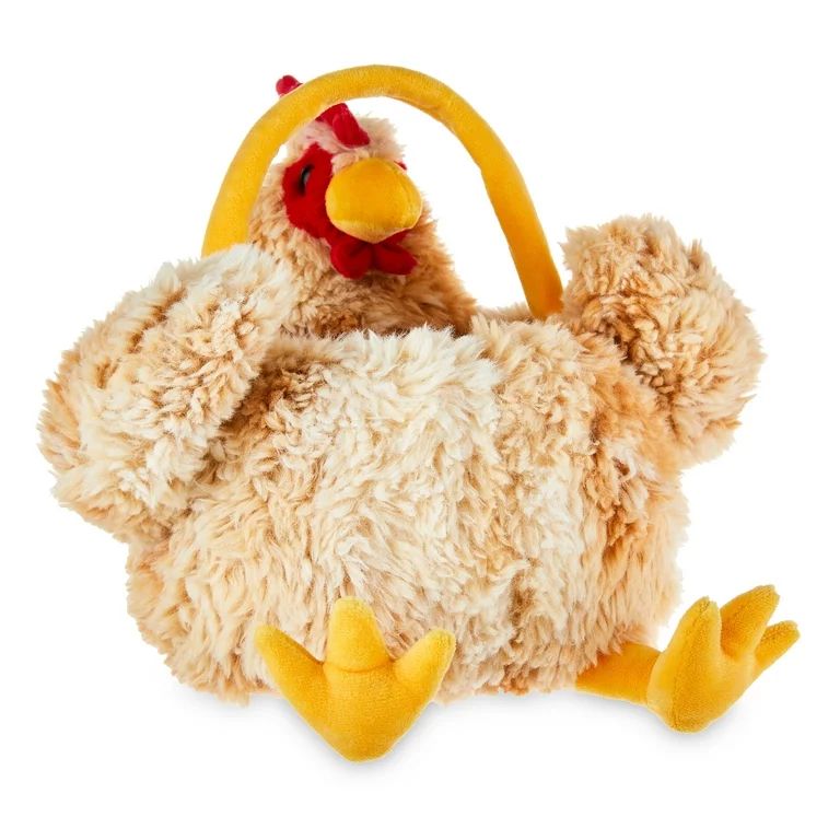Way To Celebrate Easter Plush 10inch Easter Brown Rooster Basket | Walmart (US)