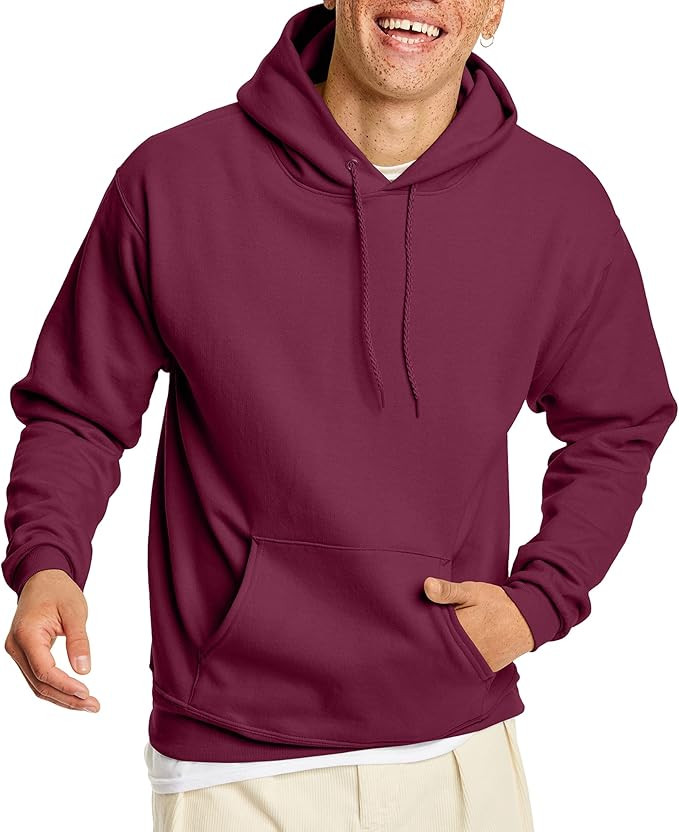 Hanes Men's Sweatshirt, EcoSmart Fleece Hoodie, Cotton-Blend Fleece Hooded Sweatshirt, Plush Flee... | Amazon (US)