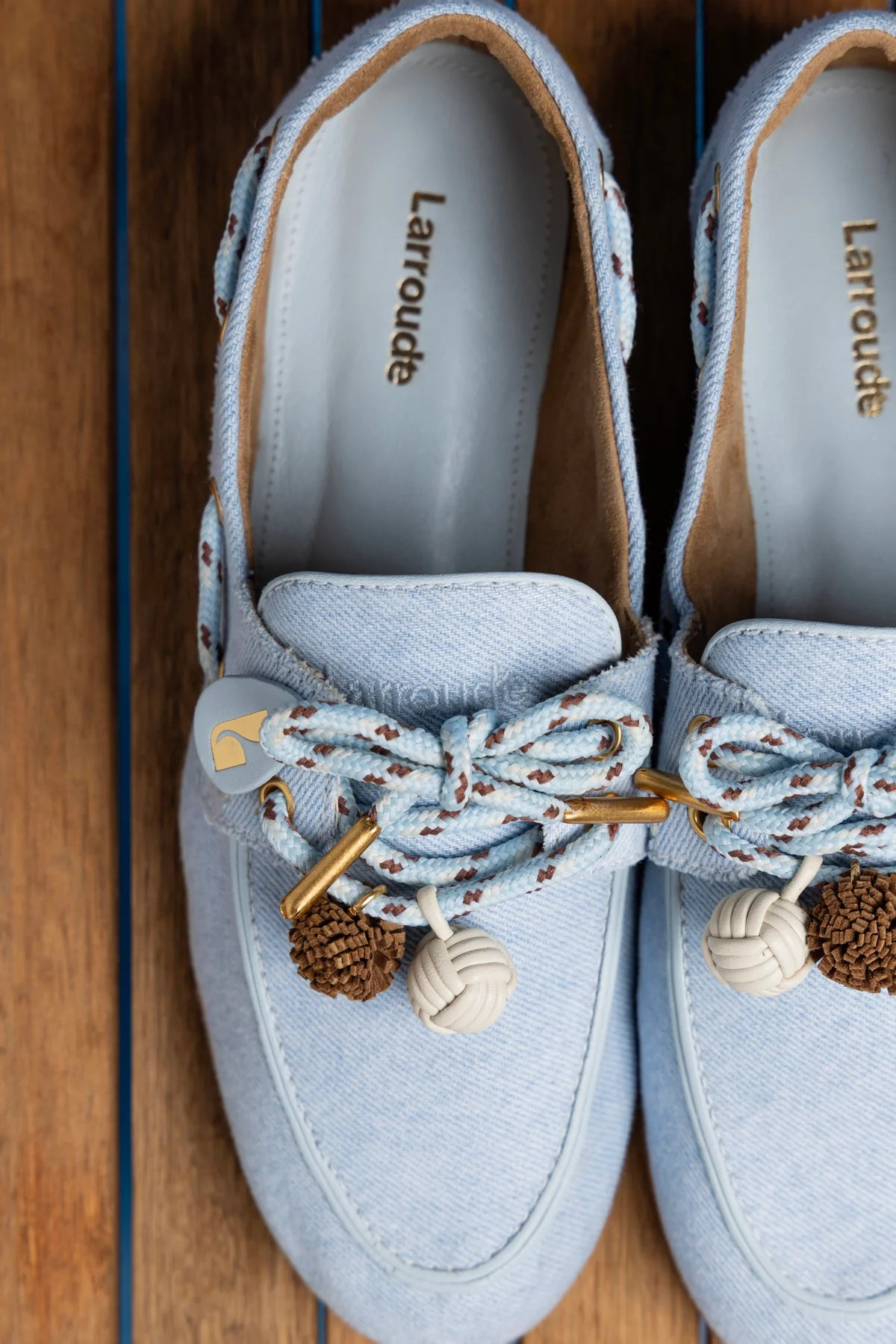 Cyprus Boat Shoe In Maya Denim | Larroude