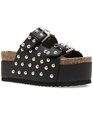 Steve Madden Women's Kali-S Studded Platform Footbed Sandals - Macy's | Macy's