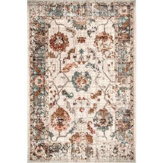 nuLOOM Cecil Vintage Floral Beige 12 ft. x 15 ft. Living Room/Bedroom/Dining Room Area Rug GRWS02... | The Home Depot