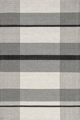 Grey Portland Plaid Wool 7' 6"" x 9' 6"" rug | Rugs USA