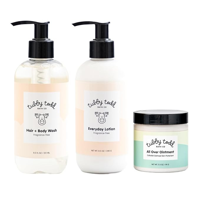 TUBBY TODD 3-Step Baby Bath & Skincare Routine - The Regulars Bundle - 8.5oz Baby Shampoo and Bod... | Amazon (US)