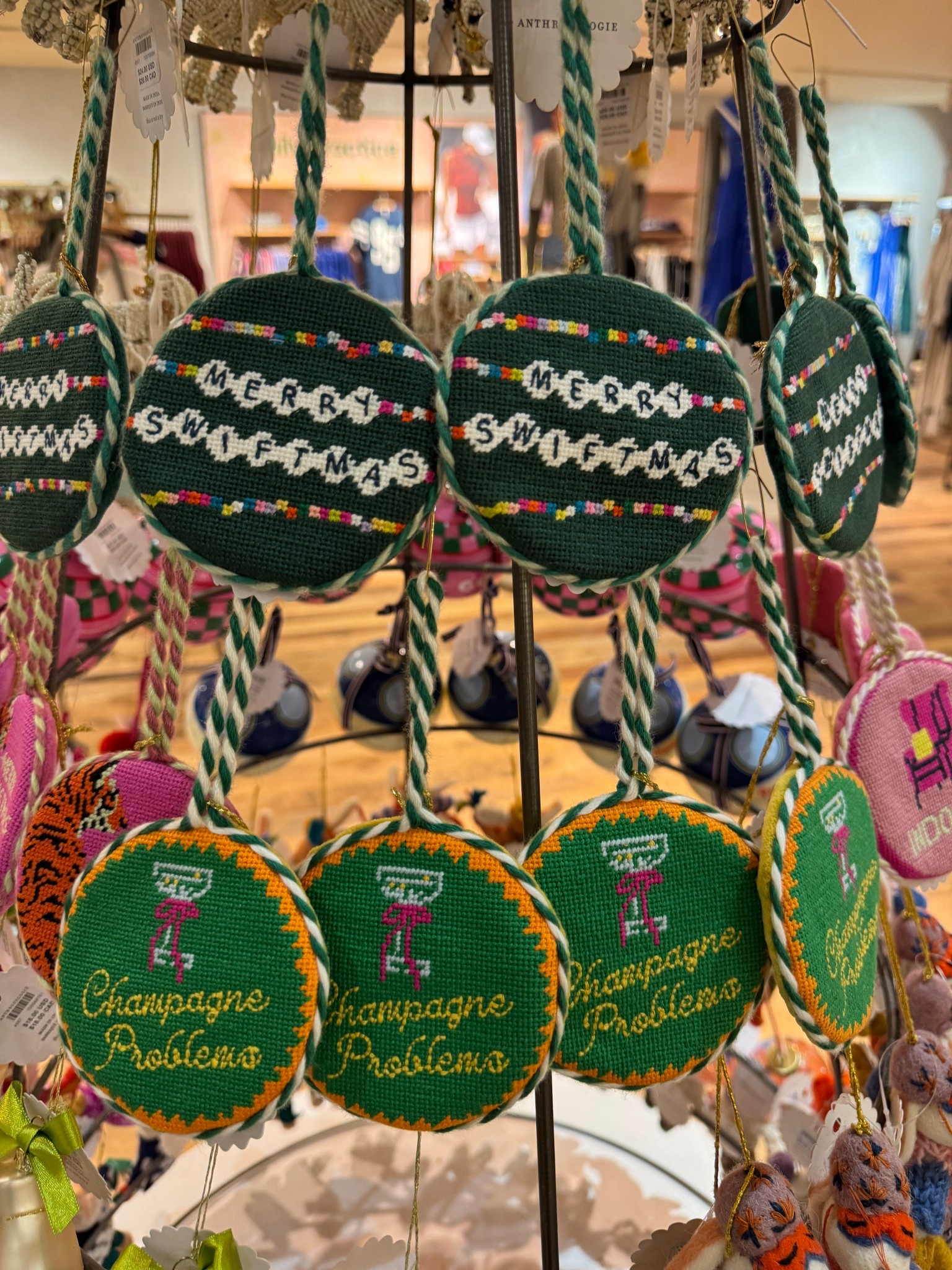 Taylor Swift Christmas Ornaments needlepoint anthropology 

#LTKSeasonal #LTKHome