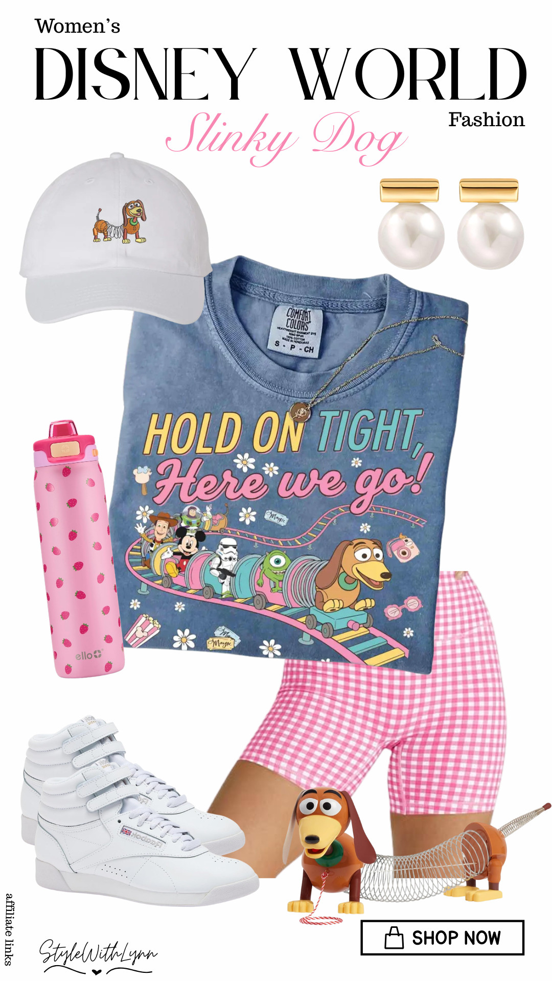 🎢✨ Hold on tight… here we go! ✨

Serving major Slinky Dog Dash vibes in this adorable Disney World outfit! 💕 From the Toy Story-inspired graphic tee to the pink gingham biker shorts, this look is perfect for a day racing through Hollywood Studios, grabbing a snack in Toy Story Land, and making magical memories at Walt Disney World. 🐶🎀

Comfortable, cute, and park-approved ✔️ Pair it with comfy white Reebok sneakers, a Slinky Dog hat, and your favorite park essentials for the ultimate Disney day outfit.

💖 Shop this Disney-inspired look through my link and get park-ready for your next magical vacation!

#DisneyWorldOutfit #DisneyFashion #DisneyStyle #DisneyBound #ToyStoryLand #SlinkyDogDash #DisneyOutfitInspo #HollywoodStudios #DisneyWorldStyle #DisneyParkOutfit #DisneyVacation #DisneyInfluencer #DisneyAesthetic #DisneyMomStyle #DisneyOOTD #WaltDisneyWorld #ThemeParkFashion #ComfortableDisneyOutfit #DisneyStyleInspo #ShopMyLook #AmazonFashionFinds #DisneyTripPlanning #StyleWithLynn #DisneyParksFashion #ToyStoryFans

#LTKootd #LTKmomlife #LTKTravel