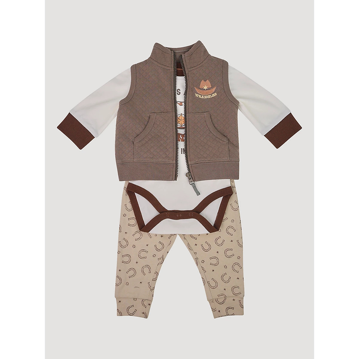 Wrangler Baby Sherpa Vest Set in Sheriff | Wrangler