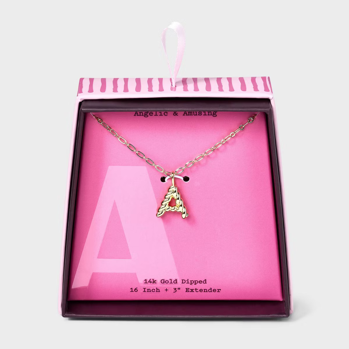 14K Gold Dipped Twisted Bubble Initial Necklace - A New Day™ Gold | Target