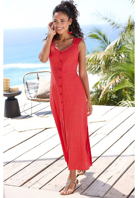 BUTTON DETAIL MAXI DRESS | Lascana
