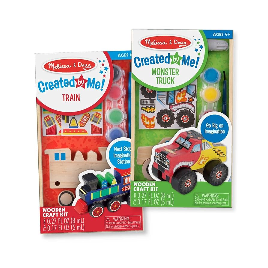 Melissa & Doug Created by Me! Paint & Decorate Your Own Wooden Vehicles Craft Kit For Kids 2 Pack... | Amazon (US)
