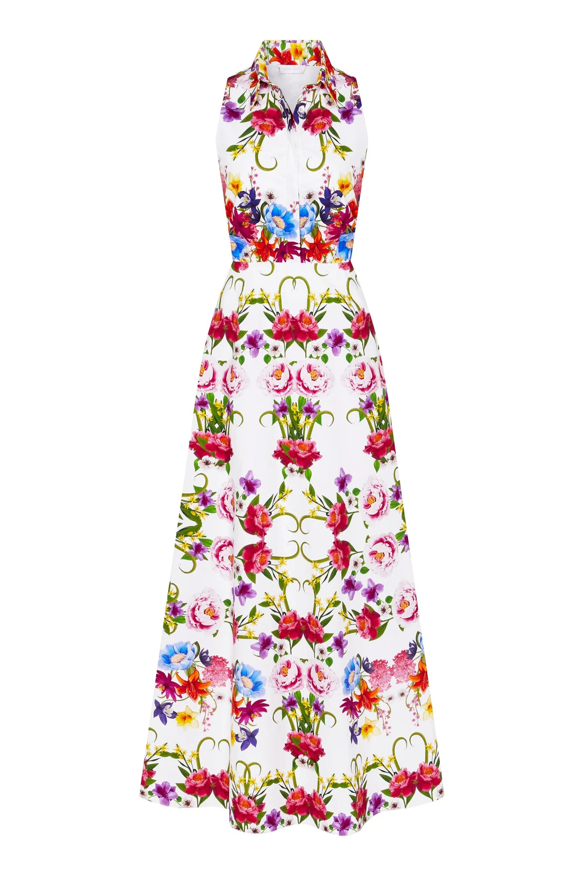 Paloma Cotton Maxi Dress in Antheia Placement | Over The Moon