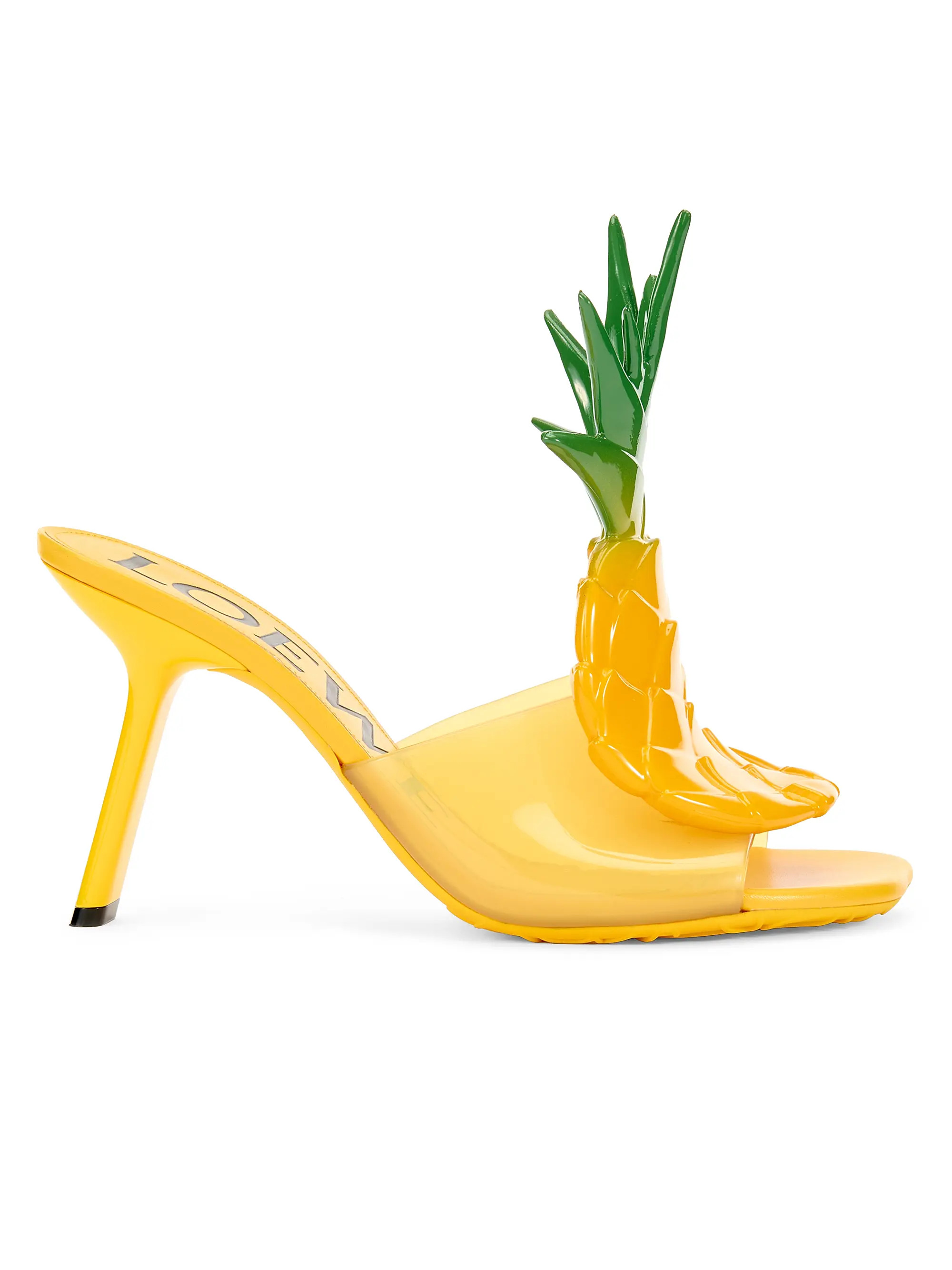 LOEWE LOEWE x Paula's Ibiza 90MM Pineapple-Appliqué Sandals | Saks Fifth Avenue | Saks Fifth Avenue