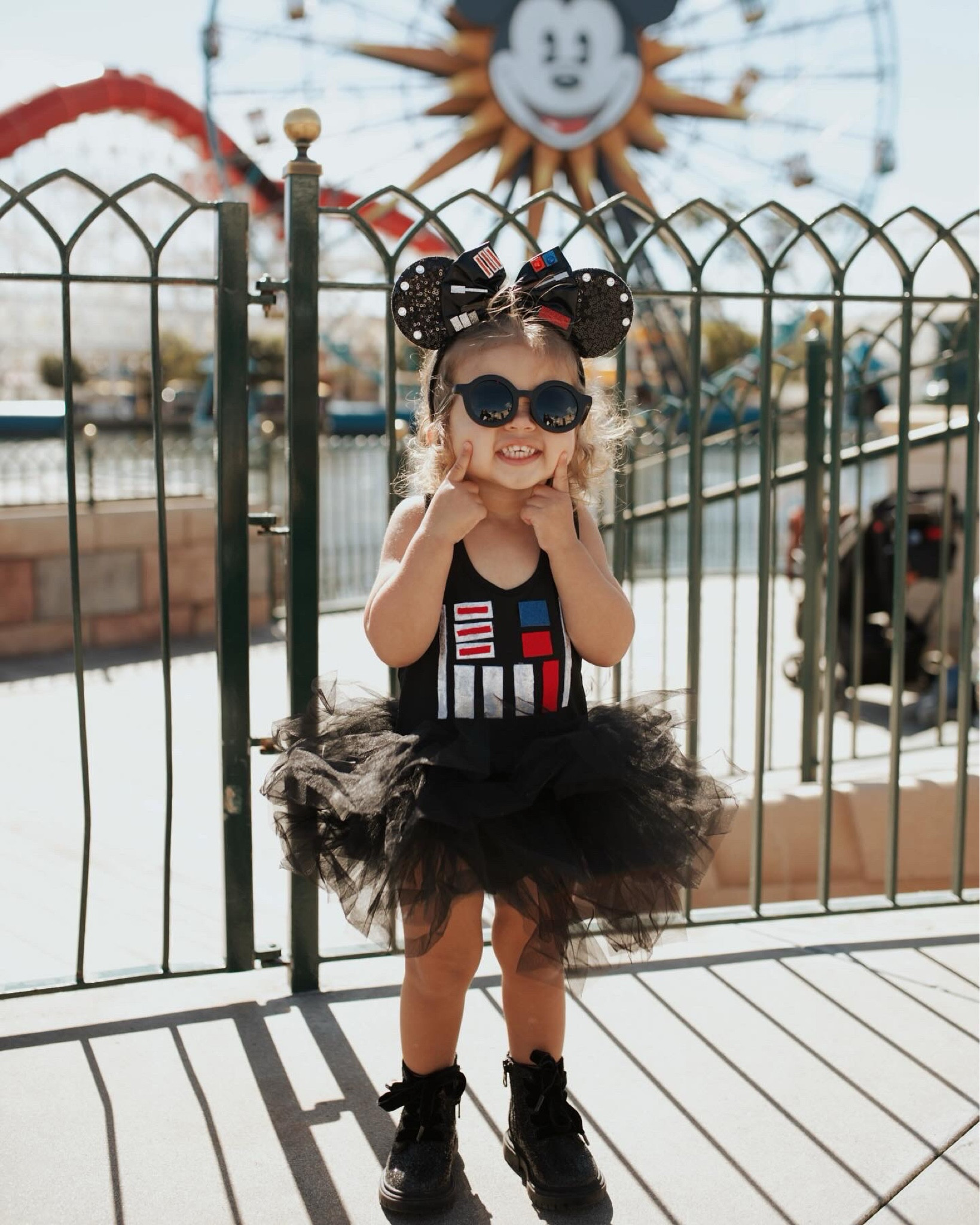 DIY Disney Darth Vader outfit! 
I cut out pieces of felt and glued them on the leotard .  #disney #disneyoutfit

#LTKkids #LTKbaby #LTKfamily