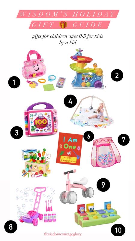 Curated gift list for the holiday from my 10-year-old, Wisdom for babies to age 2 

#LTKkids #LTKbaby #LTKHoliday