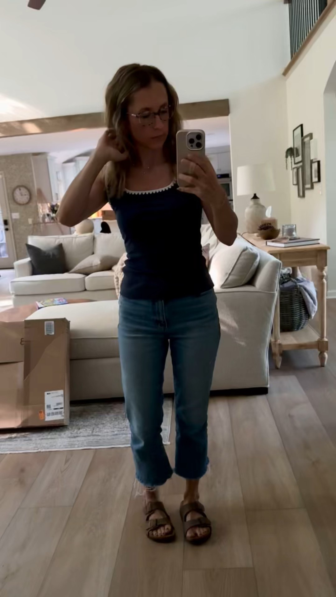 If you need a cute, everyday tank top for summer— this is the one 😍 it has the cutest knit detailing on the neckline and comes in SO many colors! I’m wearing my usual size small

Outfit Inspo | Summer Fashion | Square Neck Knit Detailing Tank Top 

Come Stay Awhile, Amanda Vernaci

#LTKFindsUnder50 #LTKStyleTip