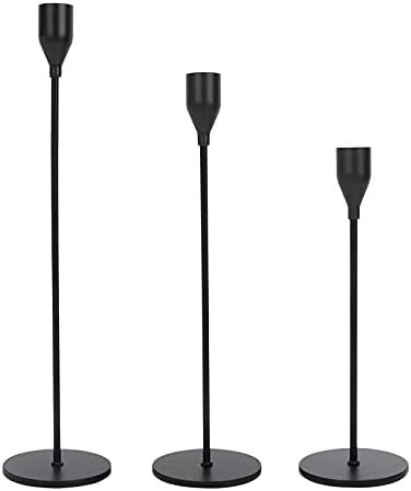 Ganydet Candle Holders for Table Centerpiece, Matte Black Candlesticks Holder, Iron Taper Candle ... | Amazon (US)