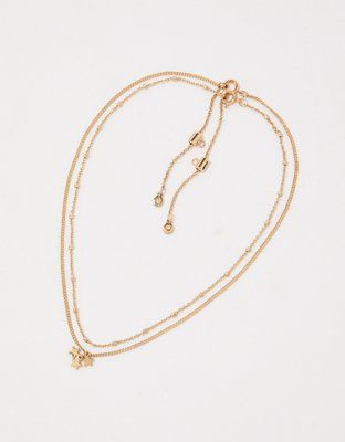 Aerie Enamel Chain Necklace 2-Pack | American Eagle Outfitters (US & CA)