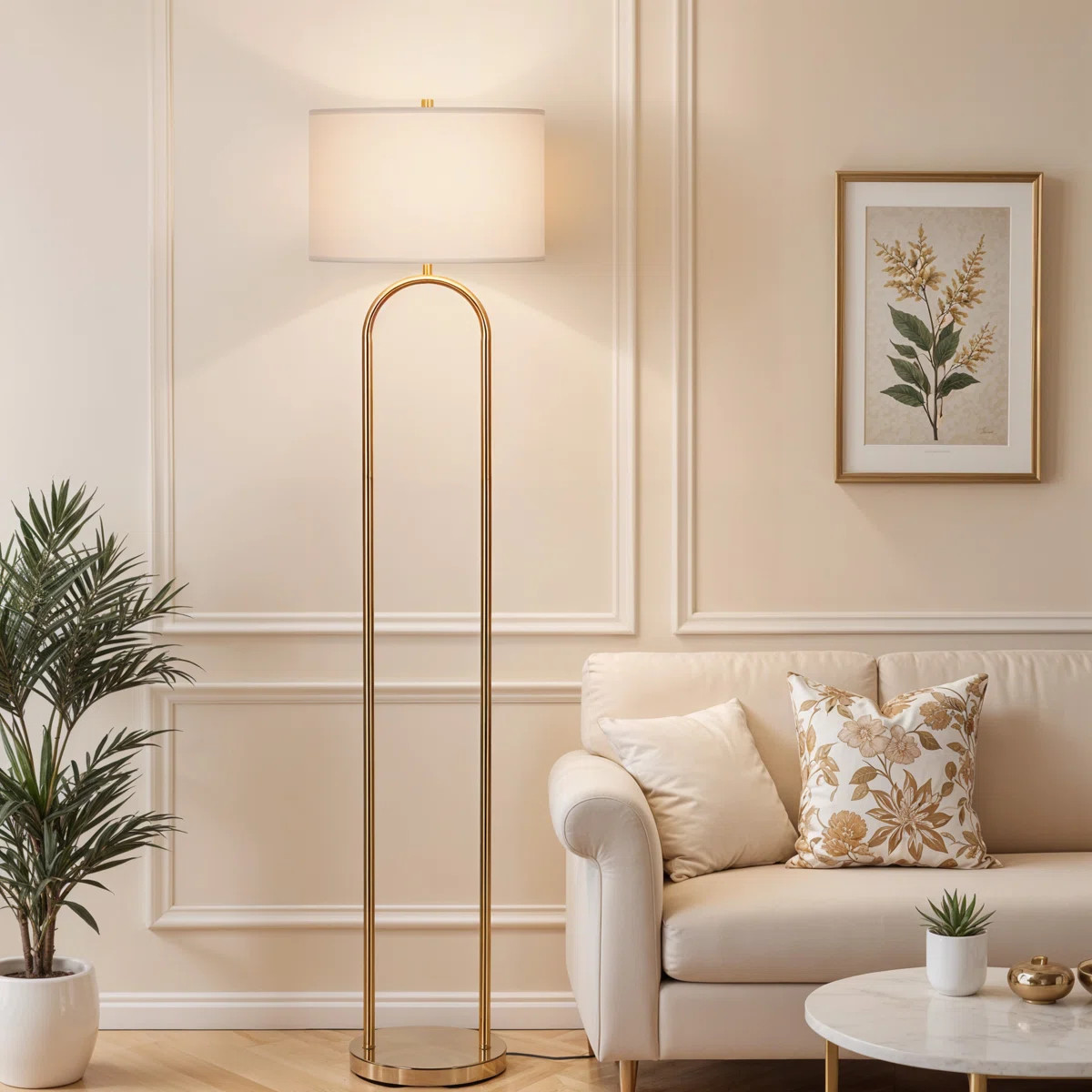 Isla Floor Lamp - Brushed Gold | Wayfair North America