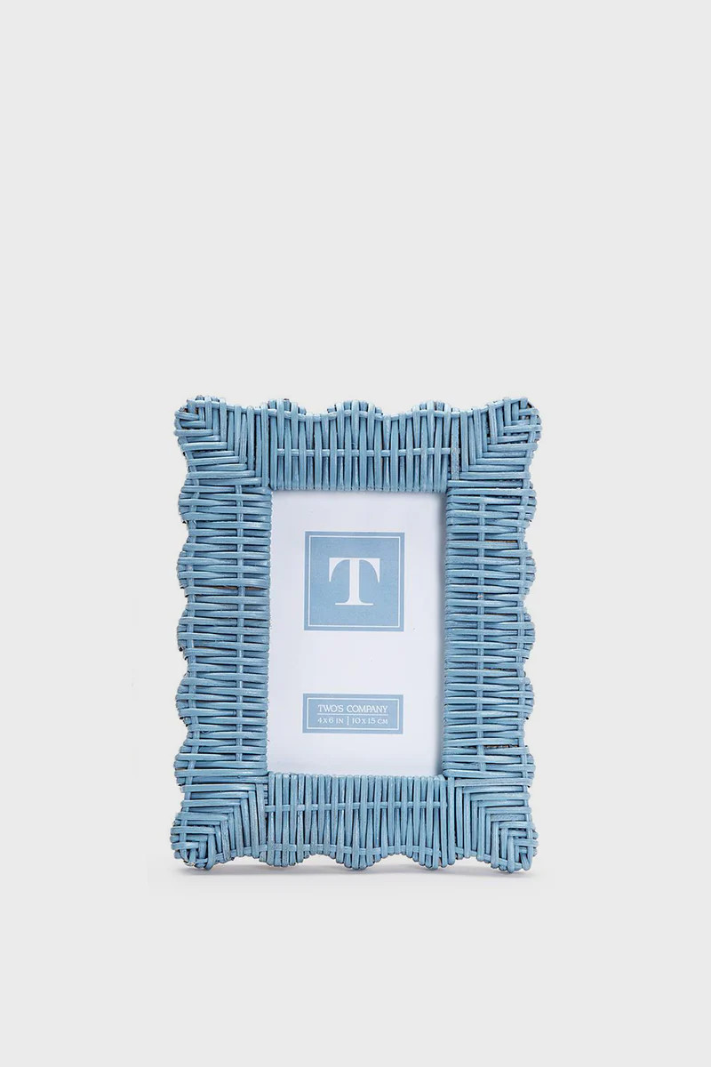 4x6 Blue Wicker Weave Frame | Tuckernuck (US)