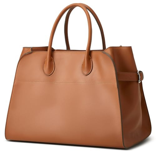 Vegan Leather Tote Bags for Women Large Tote Retro Top-handle Bag Trendy Work Bag PU Leather Purses | Amazon (US)