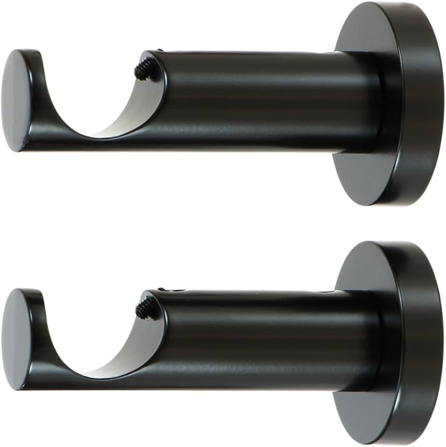 Ivilon Ceiling or Wall Mount Curtain Rod Brackets Holders for Curtain Rods of 7/8 and 1 Inch Diam... | Amazon (US)
