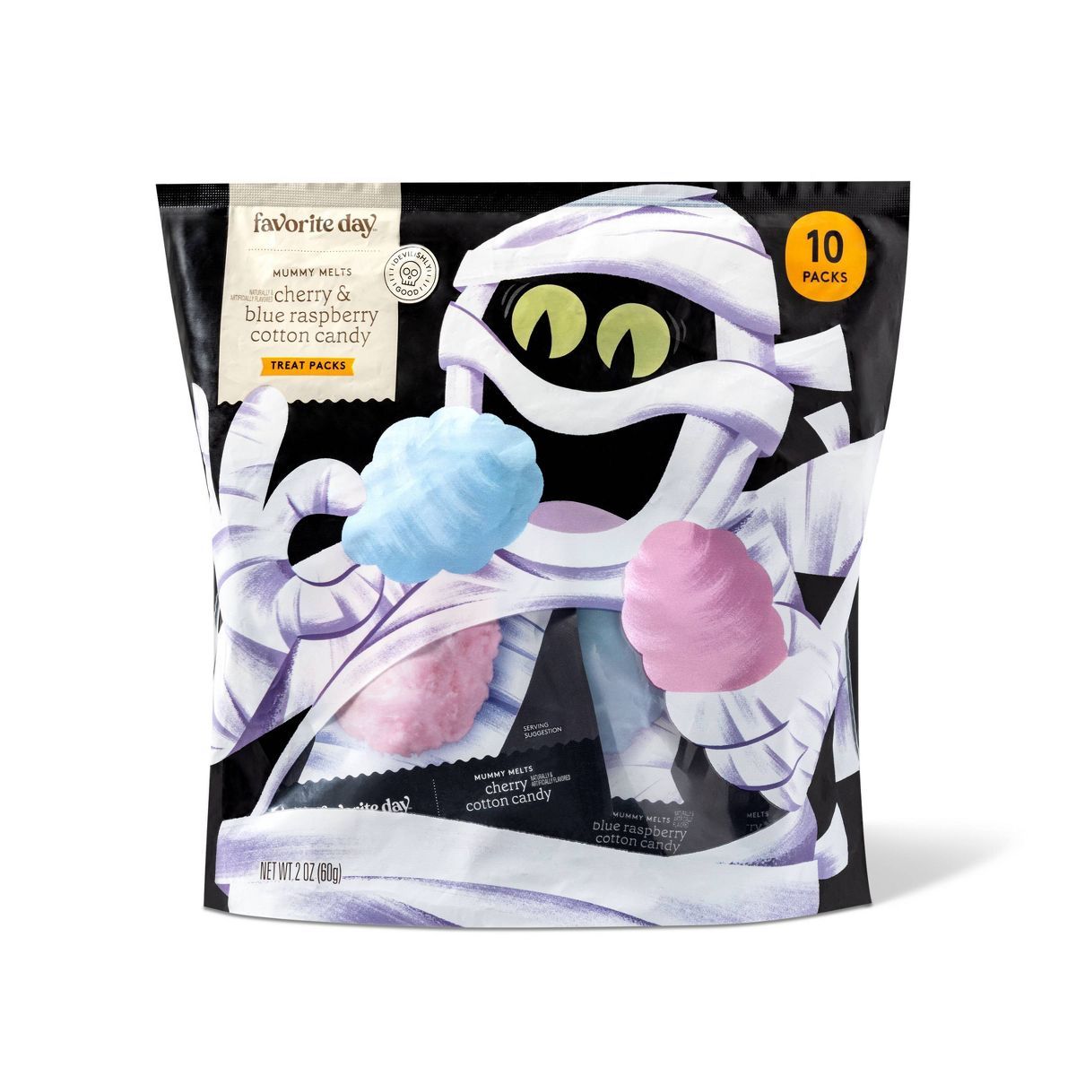 Halloween Cotton Candy Trick or Treat - 2oz/10pk - Favorite Day™ | Target