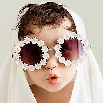 Qianteng Girl Sunglasses Flower Shaped Cute Glasses UV400 Protection for Toddler Girls Boys | Amazon (US)