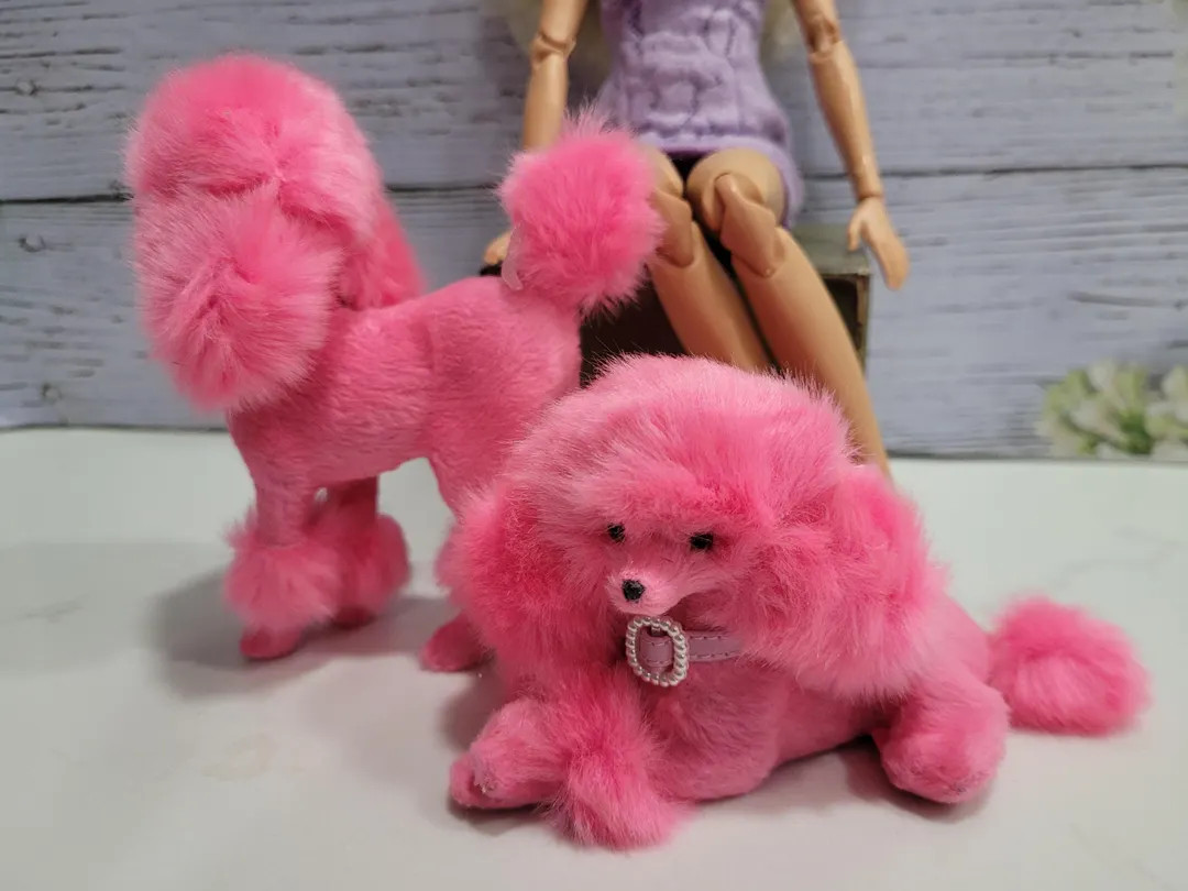 Dark Pink Poodle With Collar for Fashionistas Fashion Royalty Poppy Parker 1/6 Size - Etsy | Etsy (US)