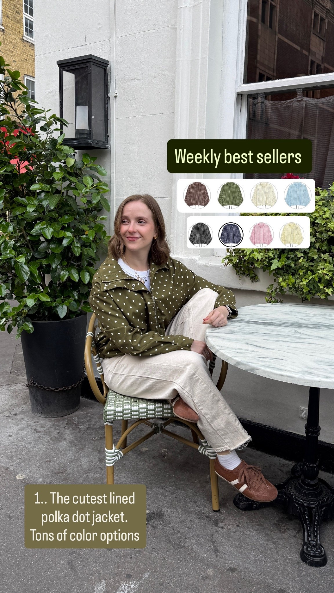 Weekly best seller. Under $35 polka dot Amazon jacket. Wearing xs. Lots of color options

#LTKSaleAlert