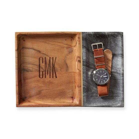 Wood and Marble Valet Tray | Mark and Graham