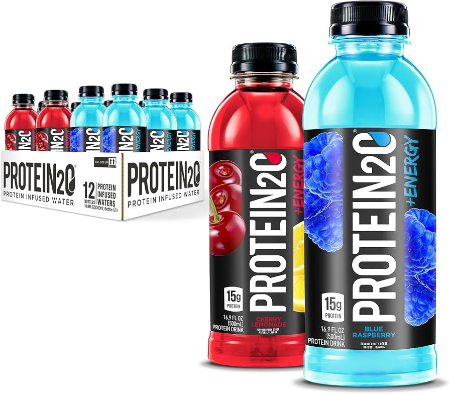 Protein2o 15g Whey Protein Infused Water Plus Energy, Variety Pack, 16.9 oz Bottle (12 Count) | Amazon (US)