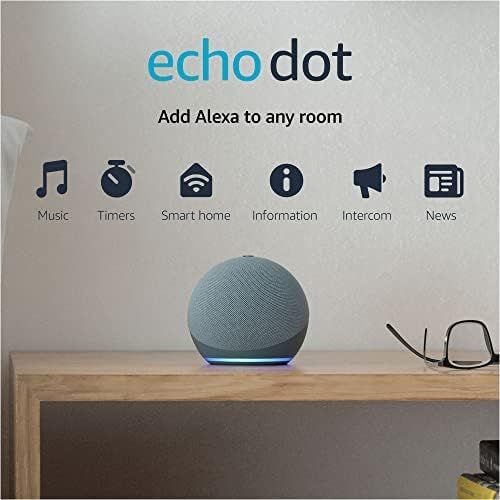 Echo Dot (4th Gen) | Sleek design with full sound, Bluetooth, and Alexa | Twilight Blue | Amazon (US)