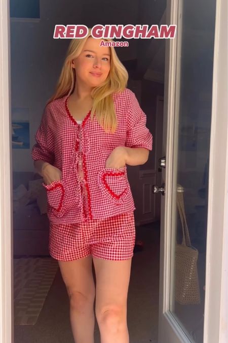 Red gingham! These are separates but look like a set when worn together. ♥️ #amazonfinds #gingham #ginghamset #redgingham #ginghamshorts #redginghamshorts

#LTKStyleTip #LTKSeasonal #LTKFindsUnder50