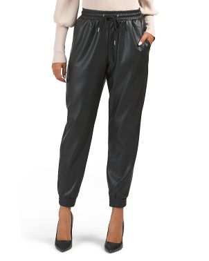 Faux Leather Joggers | TJ Maxx